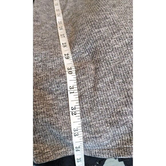 Madewell Grey Ribbed Knit Mini Dress Mock Neck Small - Picture 9 of 10